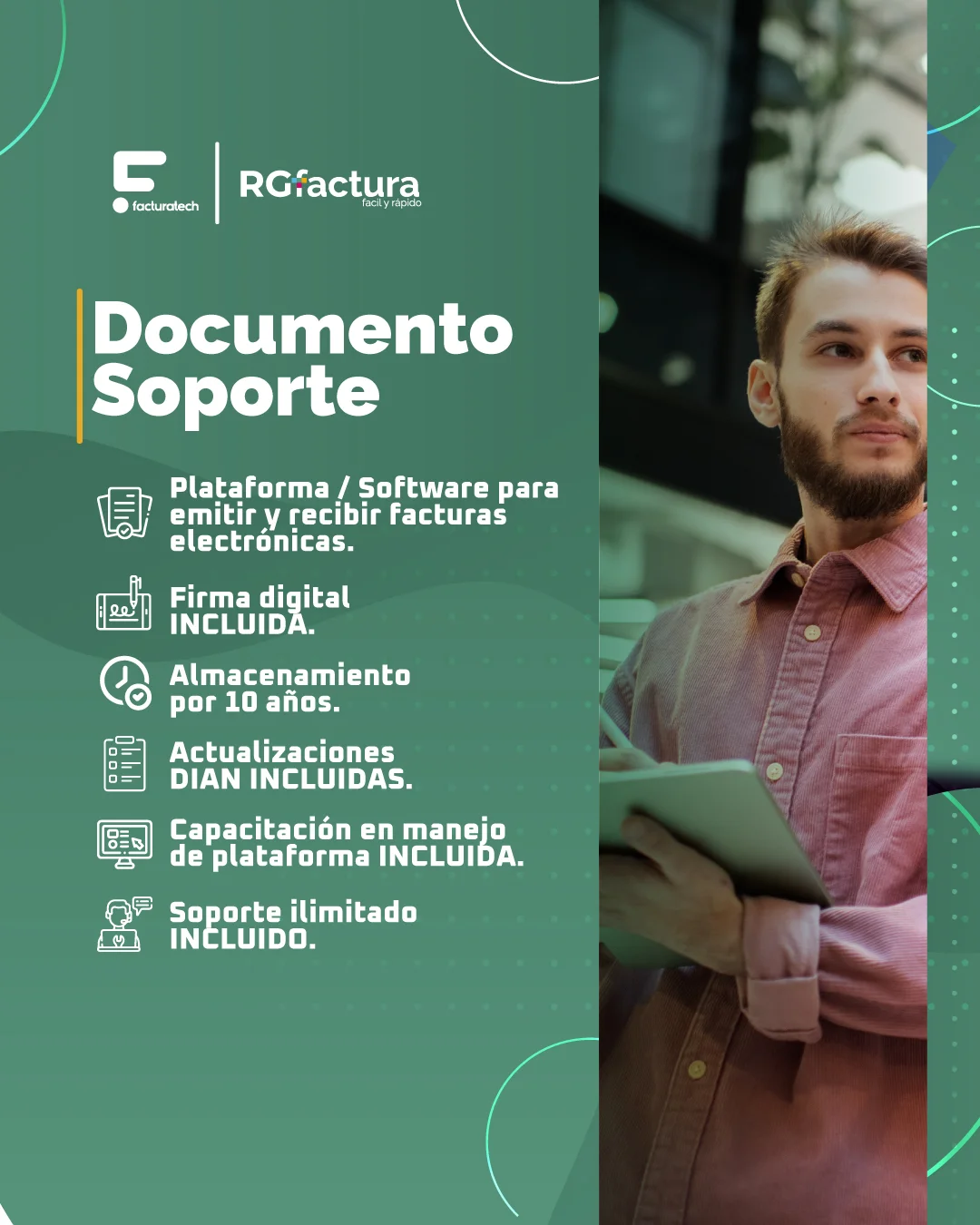Documento soporte electronico con persona